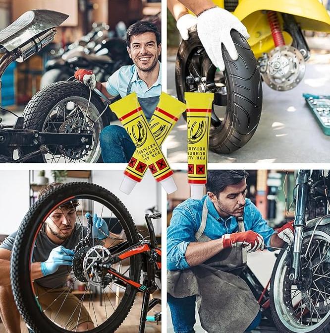 Réparation Pneu Crevé - CarTyreGlue™ - Jaune - Autobricoler