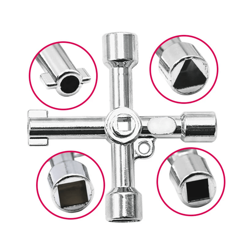 Clé Douille - KeyWrenchCross™ - Carré d'argent - Autobricoler